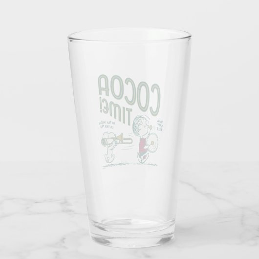 pinda's | Snoopy & Linus Cacaotijd Glas (Achterkant)