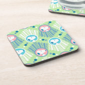 pinda's | Snoopy Mint Green Deco Dreams Patroon Bier Onderzetter (Linkerzijde)