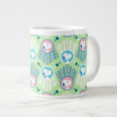 pinda's | Snoopy Mint Green Deco Dreams Patroon Extra Grote Beker (Voorkant rechts)