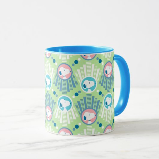 pinda's | Snoopy Mint Green Deco Dreams Patroon Mok (Voorkant rechts)