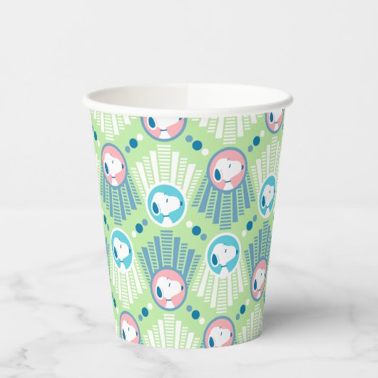 pinda's | Snoopy Mint Green Deco Dreams Patroon Papieren Bekers (Links)