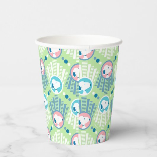 pinda's | Snoopy Mint Green Deco Dreams Patroon Papieren Bekers (Rechts)