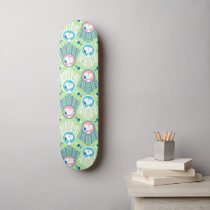 pinda's Snoopy Mint Green Deco Dreams Patroon Skateboard