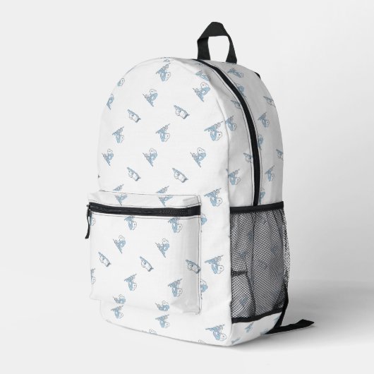 pinda's | Snoopy Nap Time Pattern Bedrukte Rugzak (Achterkant Hoek Rechts)