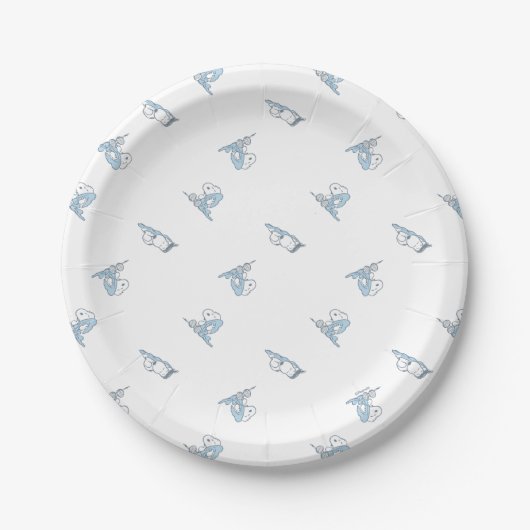pinda's | Snoopy Nap Time Pattern Papieren Bordje (Voorkant)