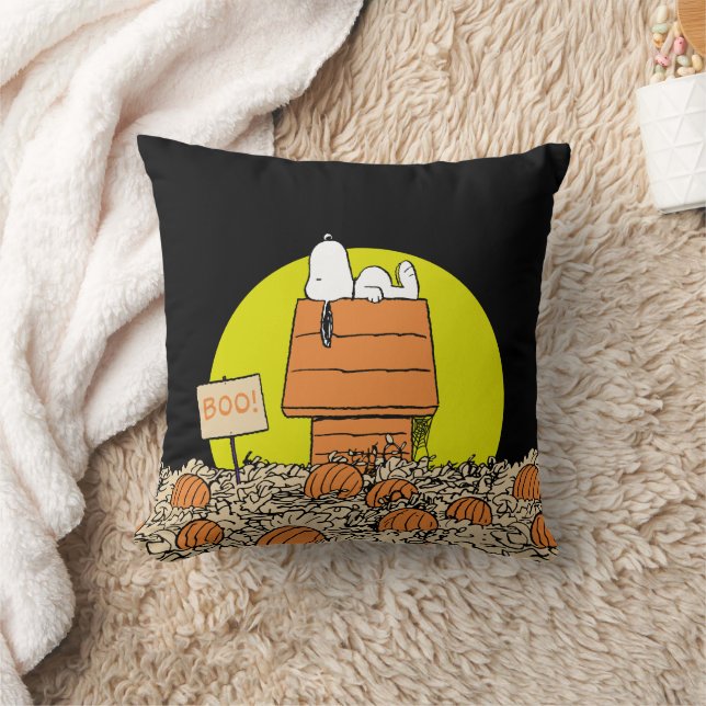 pinda's | Snoopy Napping in de pompoenpleister Kussen (Deken)