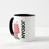 pinda's | Snoopy Napping | Jouw namen toevoegen Mok (Voorkant links)