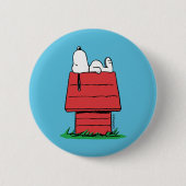 pinda's | Snoopy Napping Ronde Button 5,7 Cm (Voorkant)