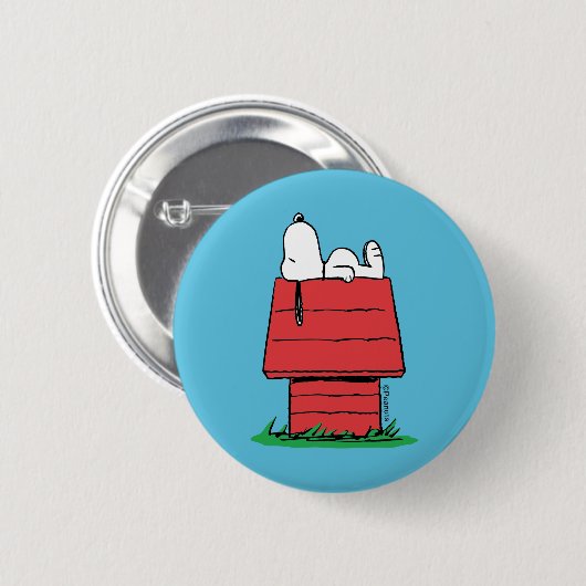 pinda's | Snoopy Napping Ronde Button 5,7 Cm (Voorkant /achterkant)