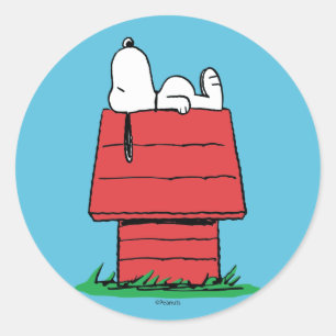 pinda's   Snoopy Napping Ronde Sticker