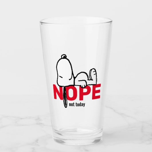 pinda's | Snoopy not Today Glas (Voorkant)