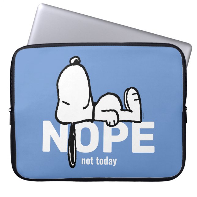 pinda's | Snoopy not Today Laptop Sleeve (Voorkant)