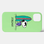 pinda's | Snoopy Ocean High Tide | Jouw namen toev Case-Mate iPhone Case (Achterkant (horizontaal))