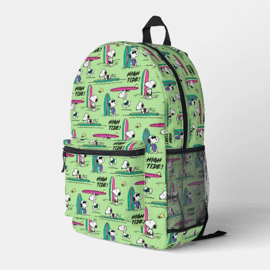 pinda's | Snoopy Ocean High Tide Pattern Bedrukte Rugzak (Achterkant Hoek Rechts)
