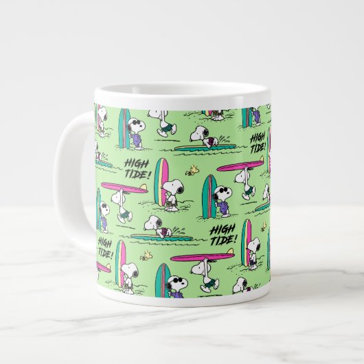 pinda's | Snoopy Ocean High Tide Pattern Extra Grote Beker (Voorkant links)