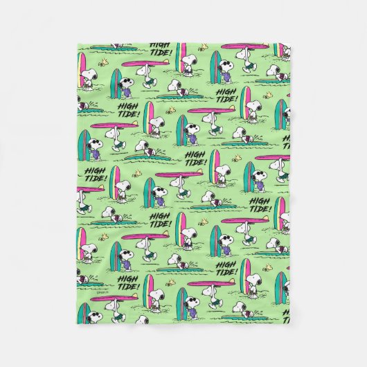 pinda's | Snoopy Ocean High Tide Pattern Fleece Deken (Voorkant)