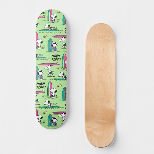 pinda's | Snoopy Ocean High Tide Pattern Skateboard (Voorkant)