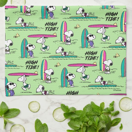 pinda's | Snoopy Ocean High Tide Pattern Theedoek (Gevouwen)