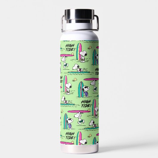 pinda's | Snoopy Ocean High Tide Pattern Waterfles (Achterkant)