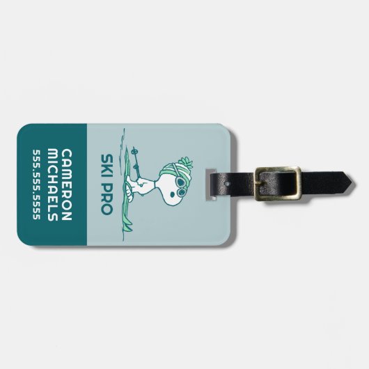 pinda's | Snoopy op de huid Bagagelabel (Voorkant horizontaal)