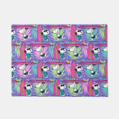 pinda's | Snoopy Paars Surf Pattern Deurmat (Voorkant)