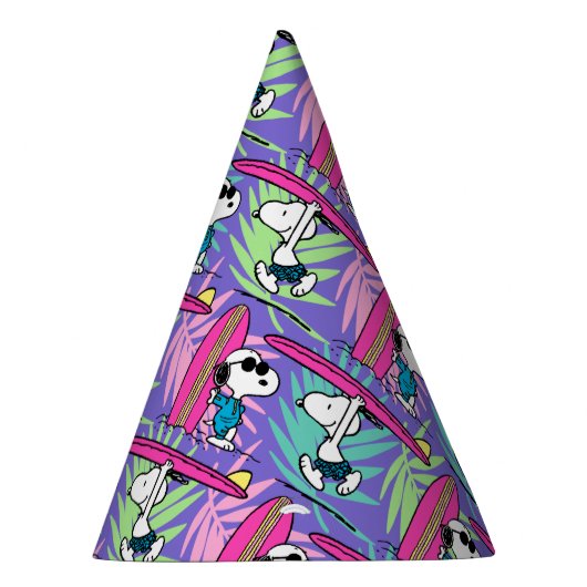 pinda's | Snoopy Paars Surf Pattern Feesthoedjes (Rechts)
