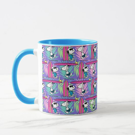 pinda's | Snoopy Paars Surf Pattern Mok (Links)