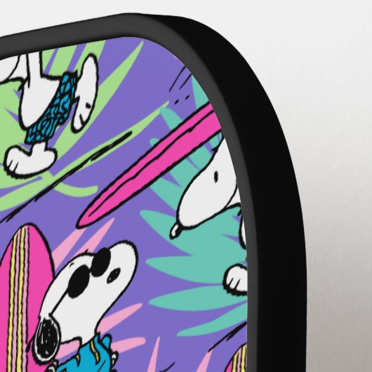 pinda's | Snoopy Paars Surf Pattern Pickleball Paddle (Links Detail)