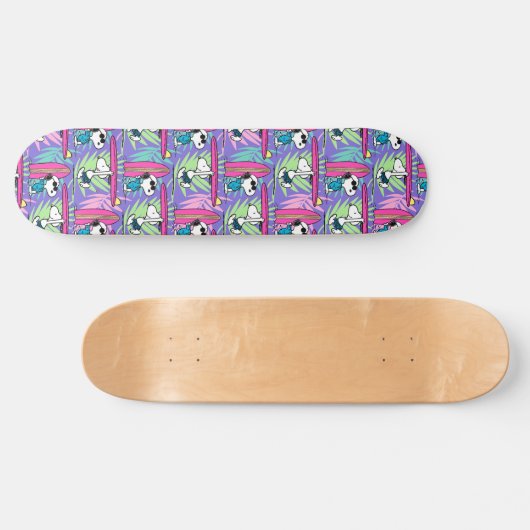 pinda's | Snoopy Paars Surf Pattern Skateboard (Horizontaal)