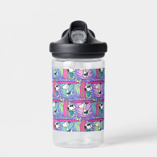pinda's   Snoopy Paars Surf Pattern Waterfles