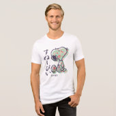 pinda's | Snoopy Pastel-ontwerp Tri-Blend Shirt (Voorkant volledig)