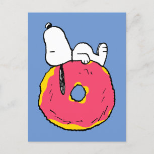 pinda's Snoopy Pink Donut Briefkaart
