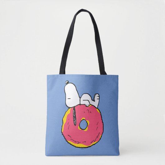 pinda's | Snoopy Pink Donut Draagtas (Voorkant)
