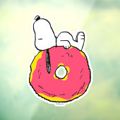 pinda's | Snoopy Pink Donut Raamsticker (Vel 3)