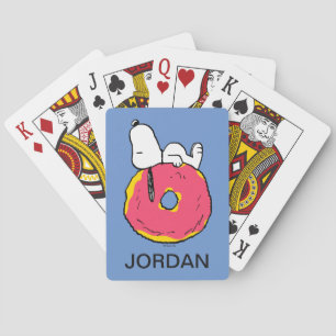 pinda's Snoopy Pink Donut speelkaarten