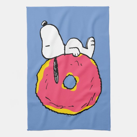 pinda's | Snoopy Pink Donut Theedoek (Verticaal)