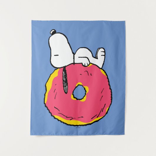pinda's | Snoopy Pink Donut Wandkleed (Voorkant)