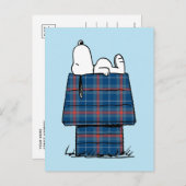 pinda's | Snoopy Pset Flannel Holiday Dog House Briefkaart (Voorkant / Achterkant)