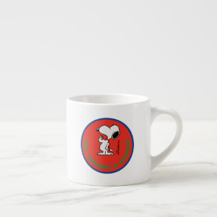 pinda's   Snoopy Raw Strength & Courage Badge Espresso Kop
