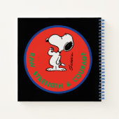pinda's | Snoopy Raw Strength & Courage Badge Notitieboek (Achterkant)