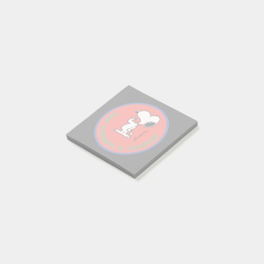 pinda's | Snoopy Raw Strength & Courage Badge Post-it® Notes (Schuin)