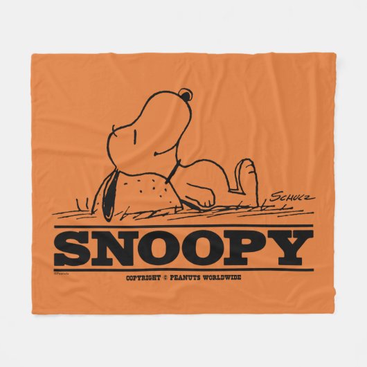 pinda's | Snoopy Rest Break Fleece Deken (Voorkant (Horizontaal))