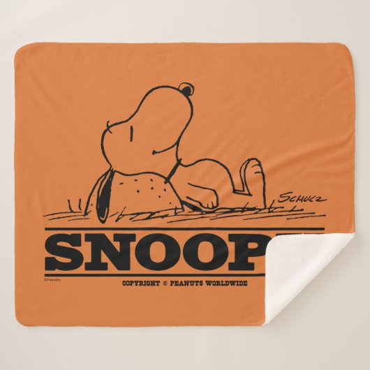 pinda's | Snoopy Rest Break Sherpa Deken (Voorkant (horizontaal))