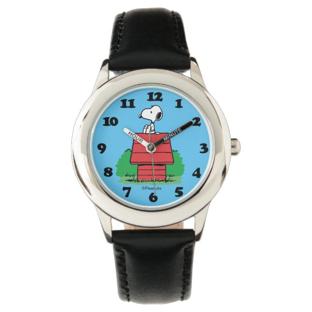 pinda's | Snoopy Resting on Doghouse Horloge (Voorkant)