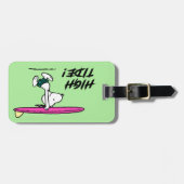 pinda's | Snoopy rijdend naar het Surf Bagagelabel (Voorkant horizontaal)