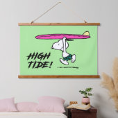 pinda's | Snoopy rijdend naar het Surf Hangend Wandkleed (Slaapkamer)