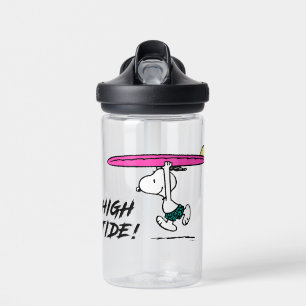 pinda's   Snoopy rijdend naar het Surf Waterfles