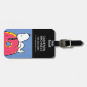Pinda's | Snoopy Roze Donut Bagagelabel (Voorkant horizontaal)