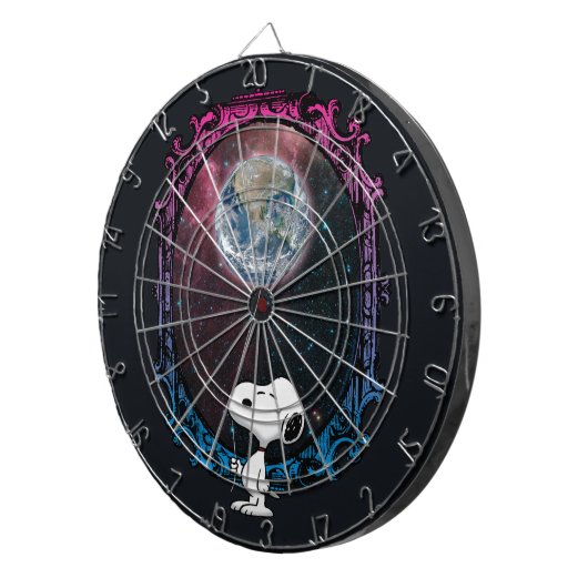 pinda's | Snoopy ruimtesonde ballon Dartbord (Voorkant Rechts)