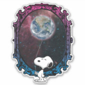 pinda's | Snoopy ruimtesonde ballon Sticker (Voorkant)